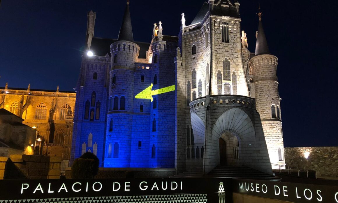 Gaudi’s Palace lights guide pilgrims to Santiago de Compostela